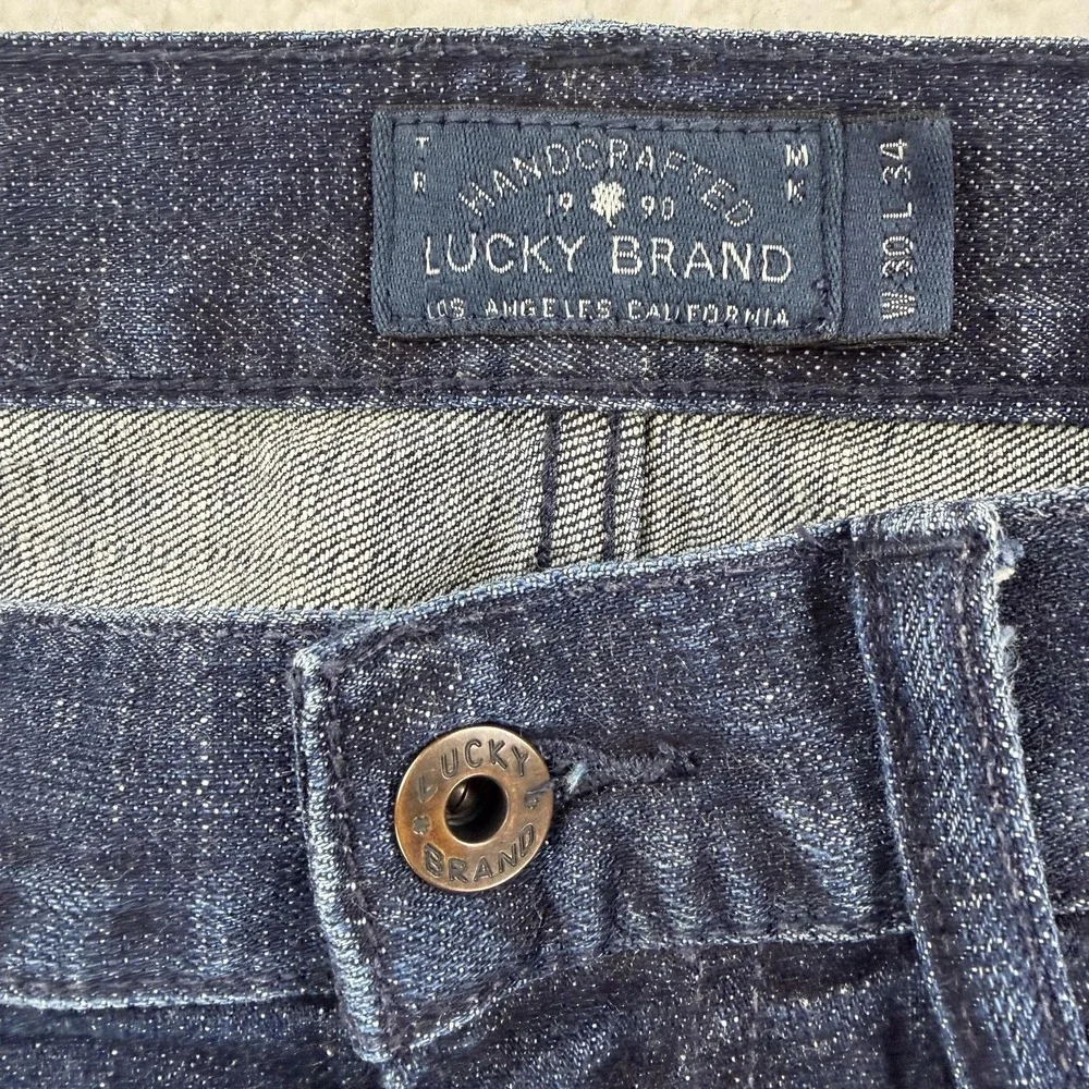 Lucky Brand 221 Original Straight Jeans‎ Mens 30x28 Dark Wash Stretch Denim